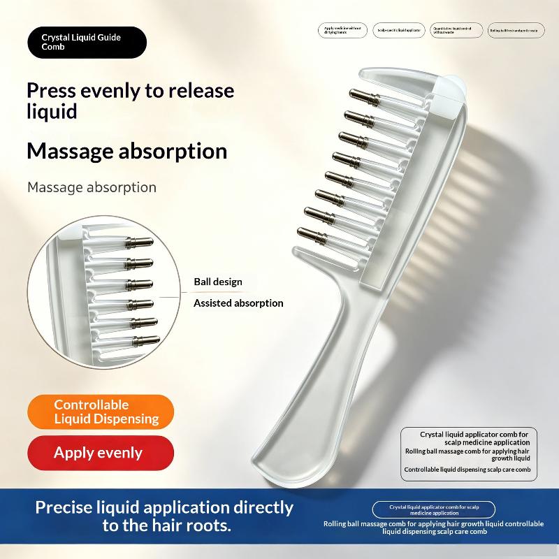 新しい携帯用透明ヘアルートコーム、液体塗布用アプリケーター、 - Root Stimulator Liquid のレビューと価格