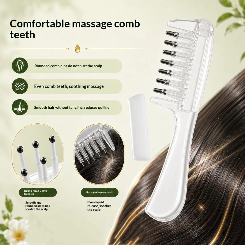 新しい携帯用透明ヘアルートコーム、液体塗布用アプリケーター、 - Root Stimulator Liquid のレビューと価格