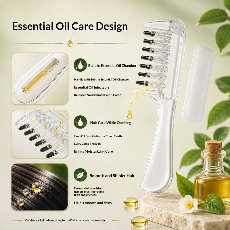 新しい携帯用透明ヘアルートコーム、液体塗布用アプリケーター、 - Root Stimulator Liquid のレビューと価格